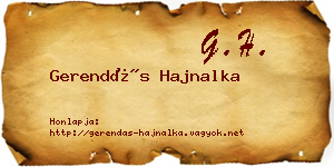Gerendás Hajnalka névjegykártya
