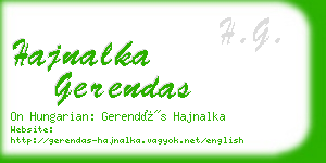 hajnalka gerendas business card